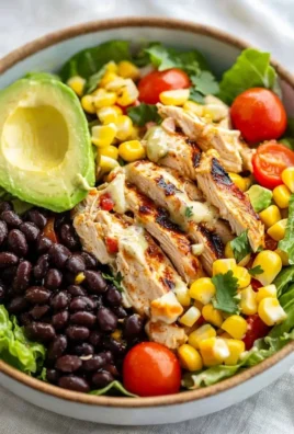 Southwest Chicken Salad with grilled chicken, corn, and avocado