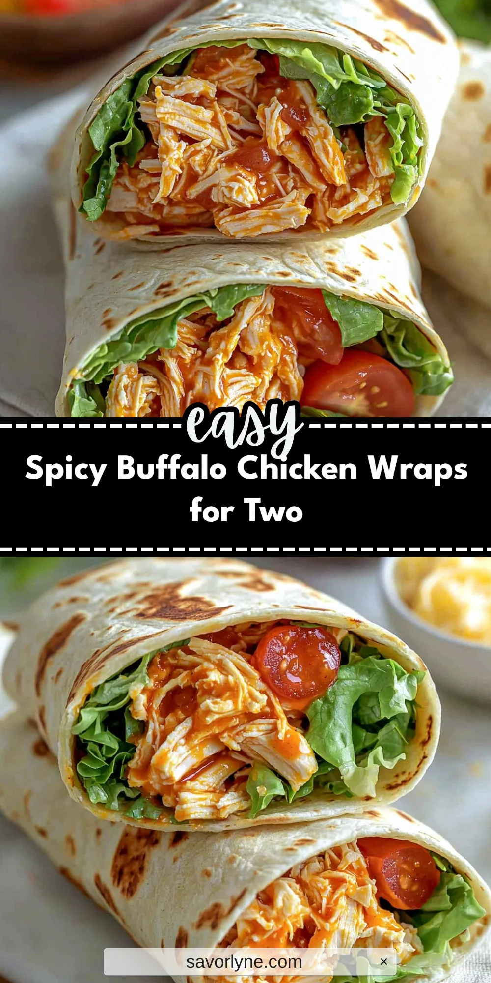 Spicy Buffalo Chicken Wraps for Two