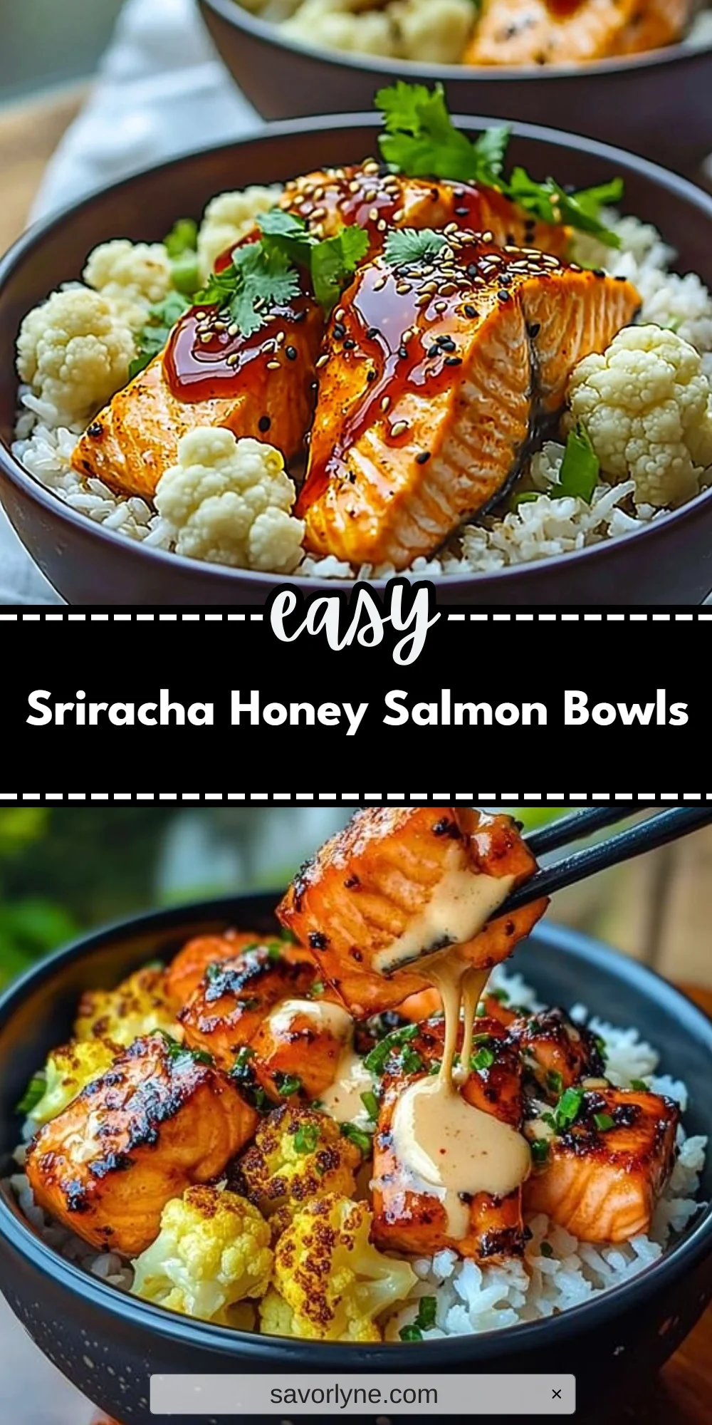 Sriracha Honey Salmon Bowls