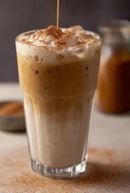 Starbucks Iced Pumpkin Cream Chai Tea Latte topped with cream and spices