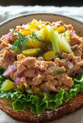 Delicious homemade tuna sandwich with fresh ingredients