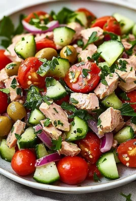 Tuscan Tuna Salad with fresh ingredients and vibrant flavors