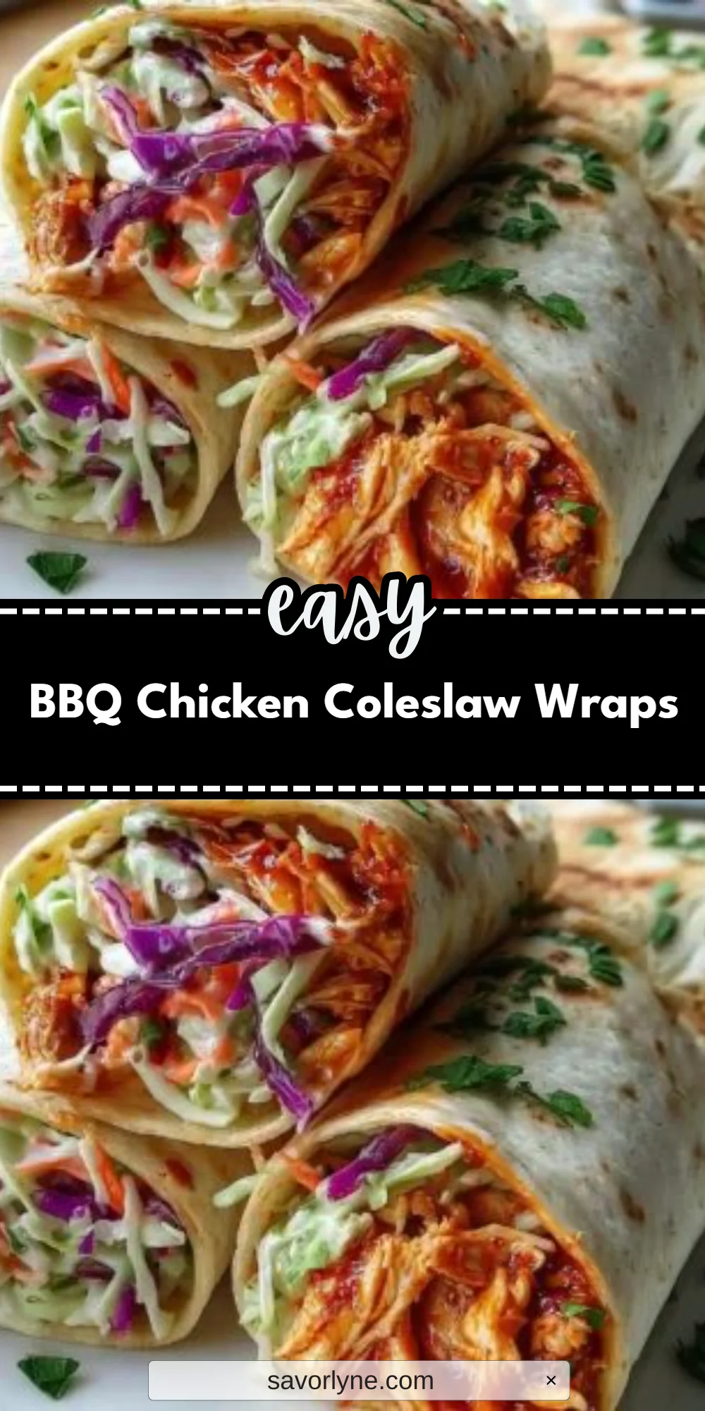 BBQ Chicken Coleslaw Wraps