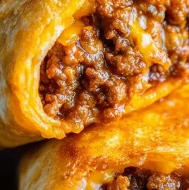 Delicious beef and cheese chimichangas served on a plate