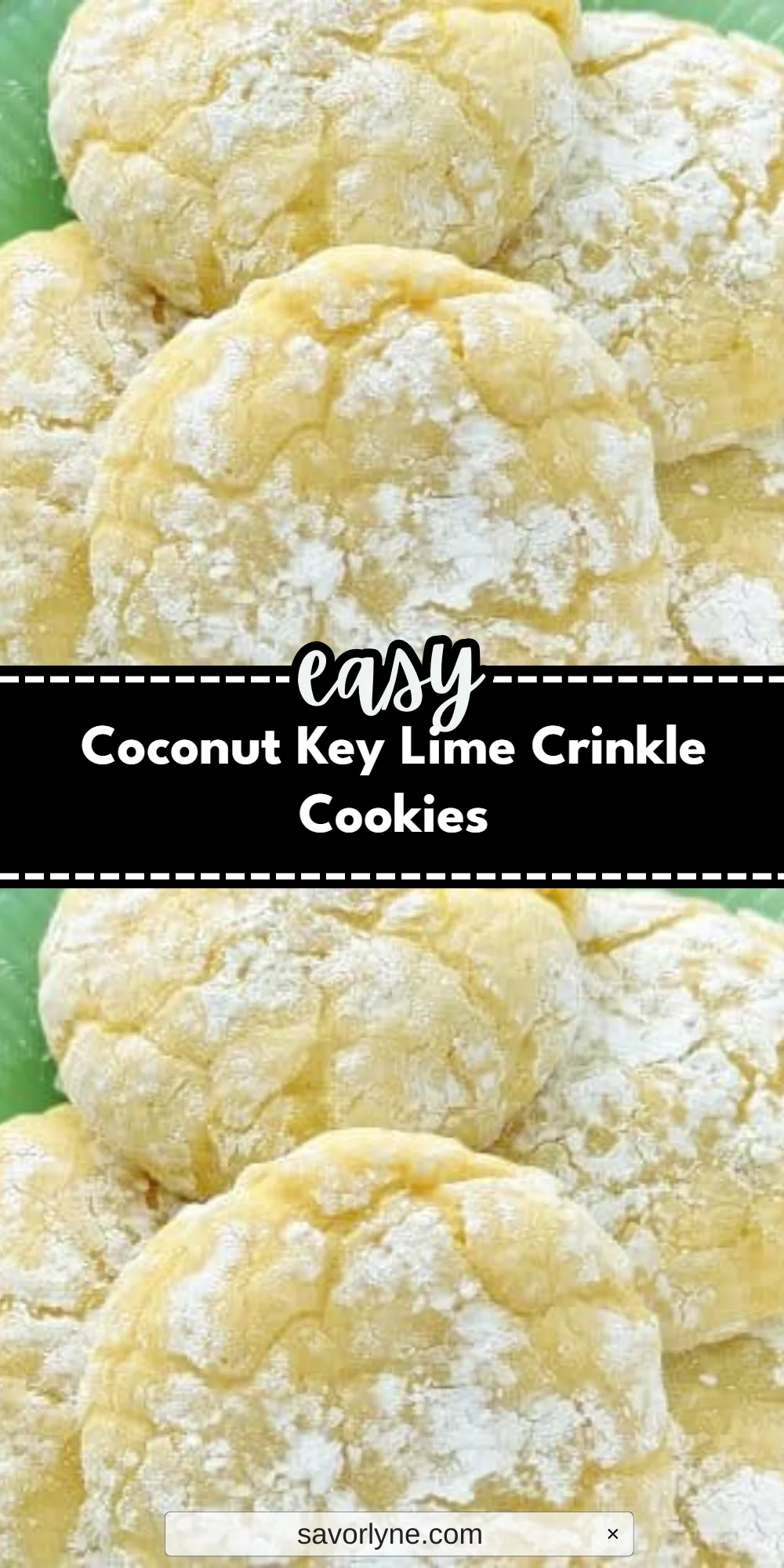 Coconut Key Lime Crinkle Cookies