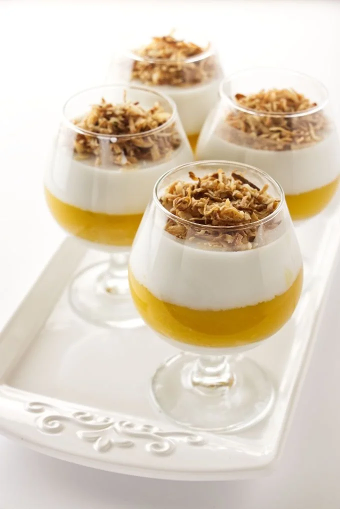 Coconut-Mango Panna Cotta
