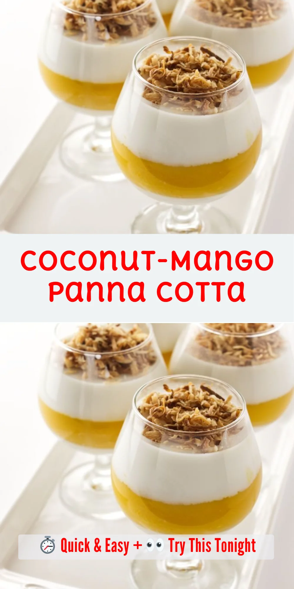 Coconut-Mango Panna Cotta