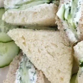Fresh cucumber sandwich recipe with creamy spread on bread