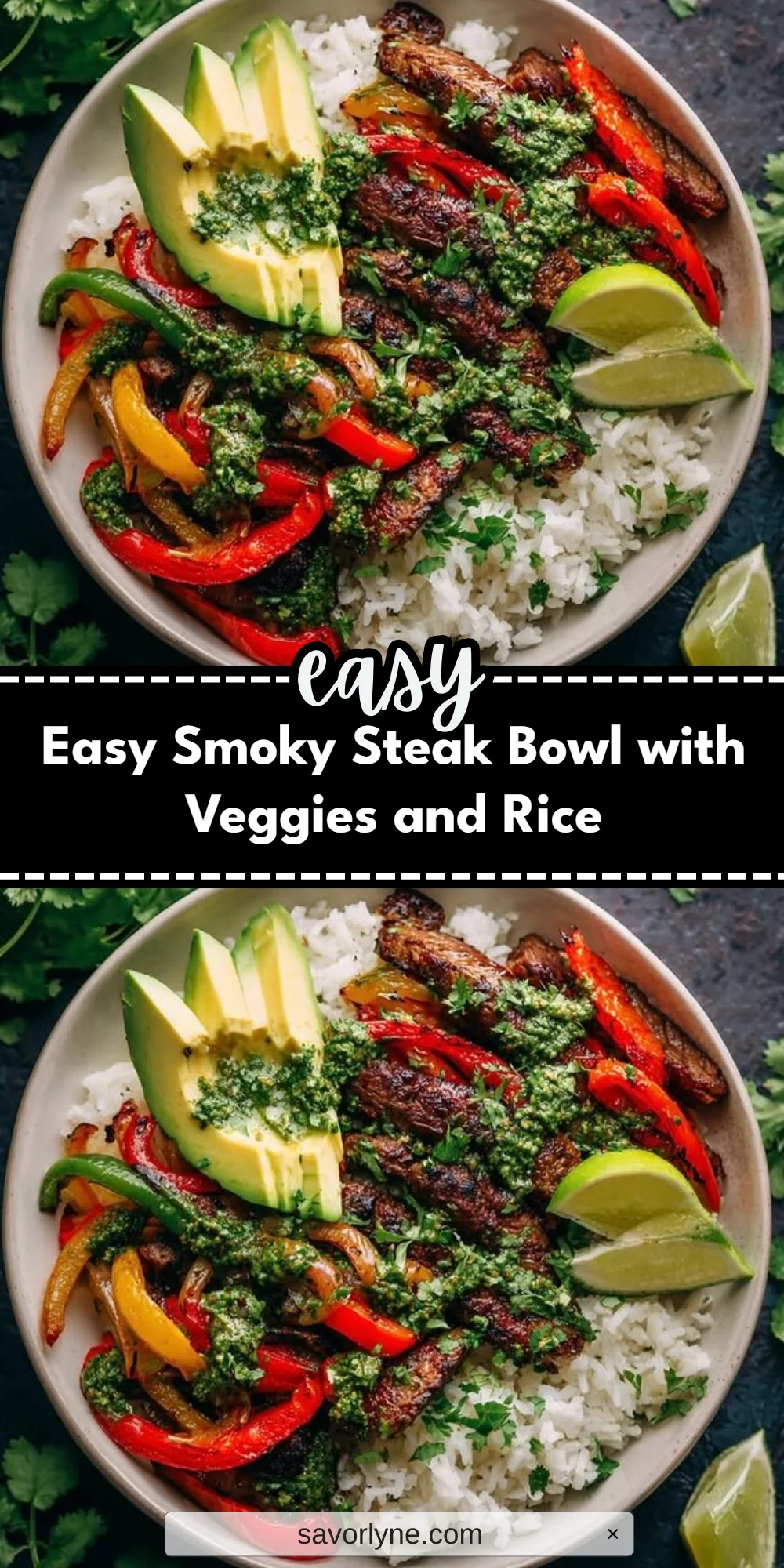Easy Smoky Steak Bowl with Veggies and Rice