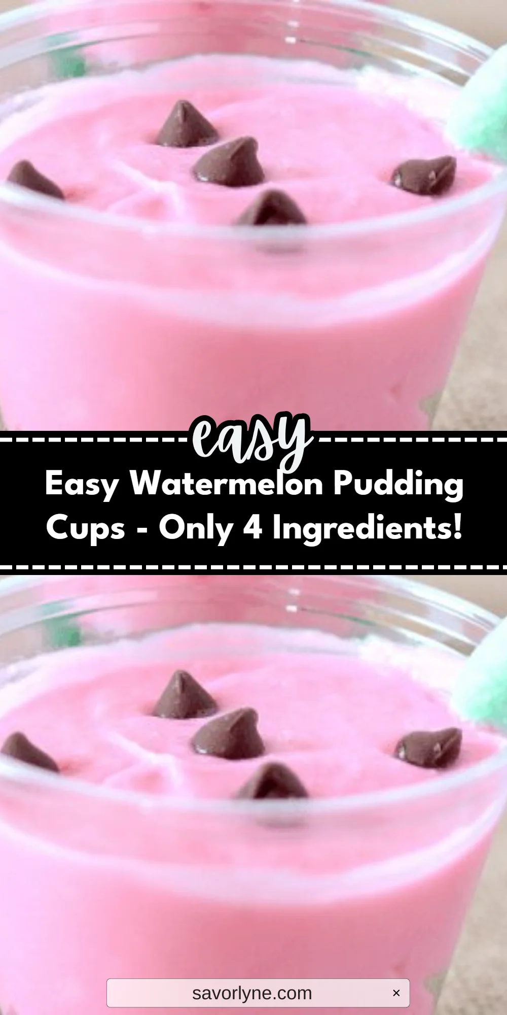 Easy Watermelon Pudding Cups - Only 4 Ingredients!