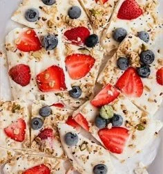 Delicious Greek Yogurt Bark made with 3 simple ingredients