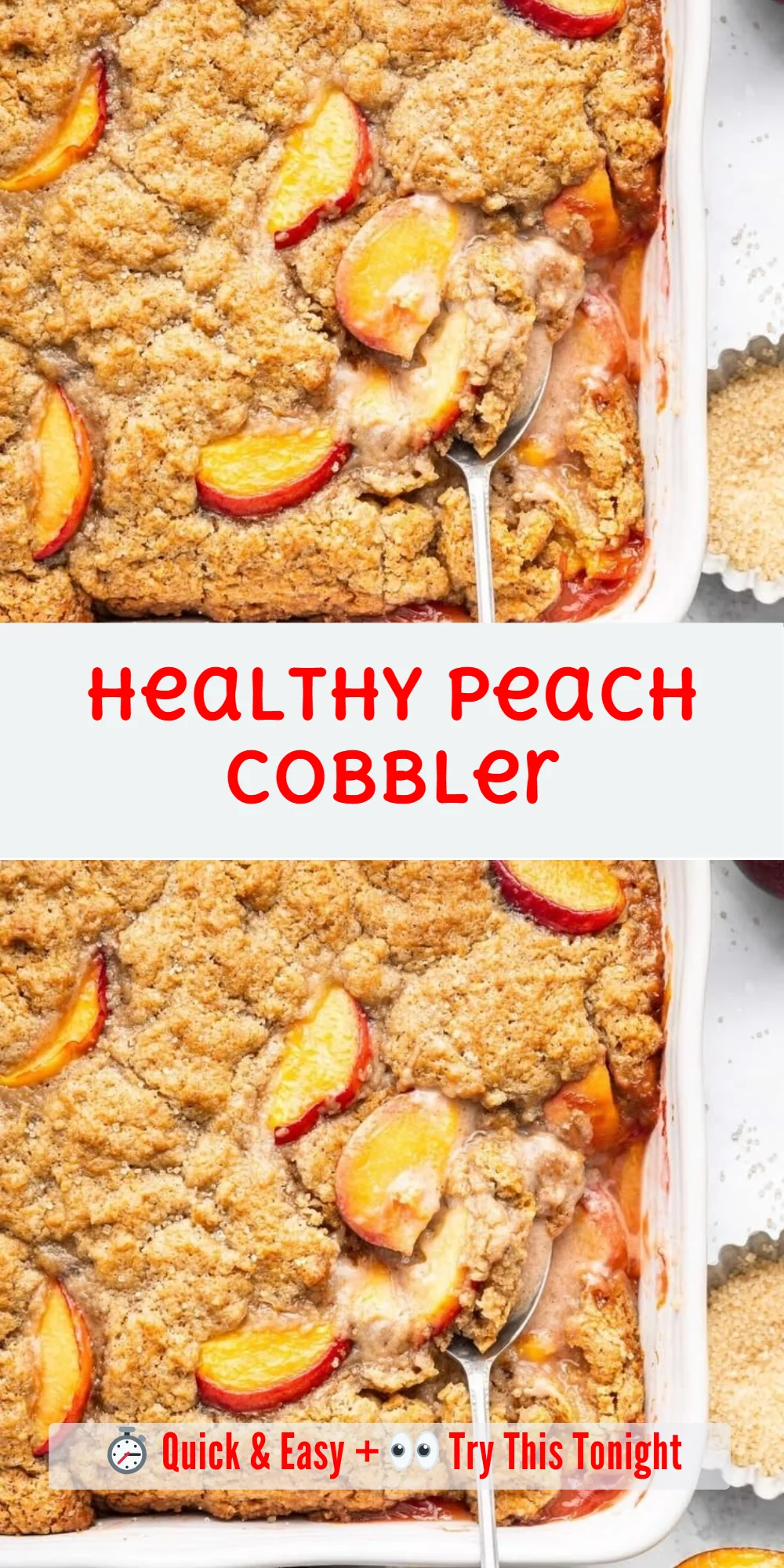 Healthy Peach Cobbler