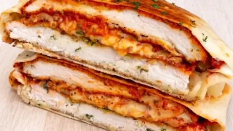 High Protein Chicken Parm Crunchwrap