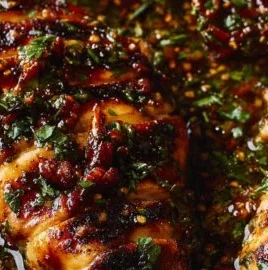 Hot Honey Chicken Breast recipe with spicy honey glaze on grilled chicken