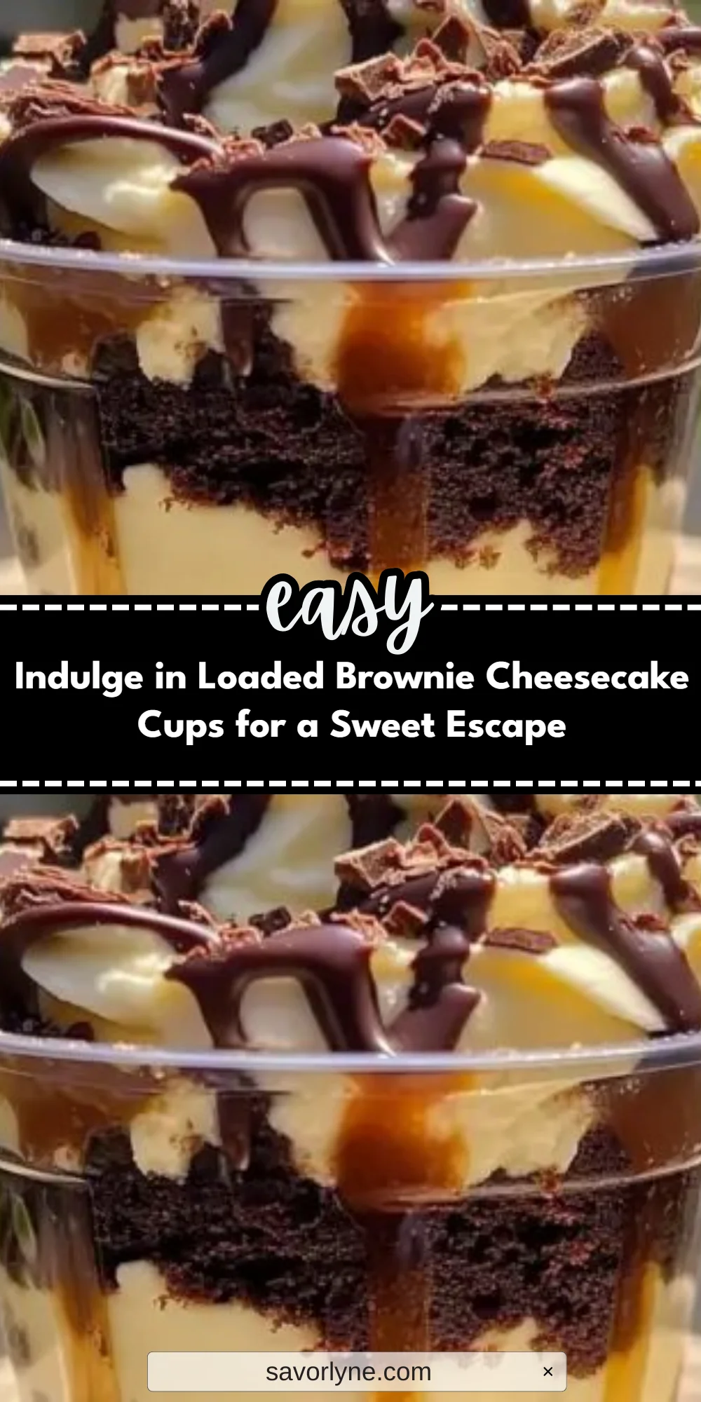 Indulge in Loaded Brownie Cheesecake Cups for a Sweet Escape