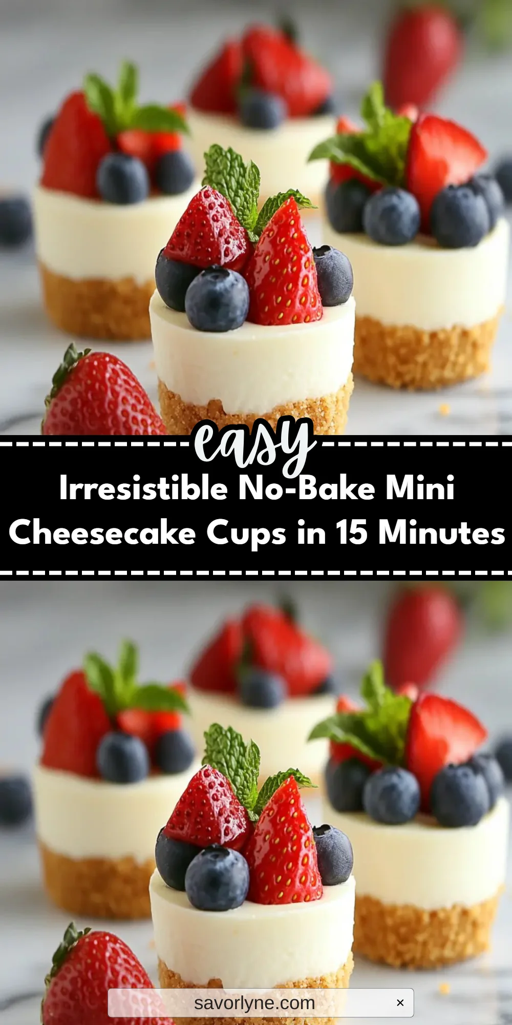 Irresistible No-Bake Mini Cheesecake Cups in 15 Minutes