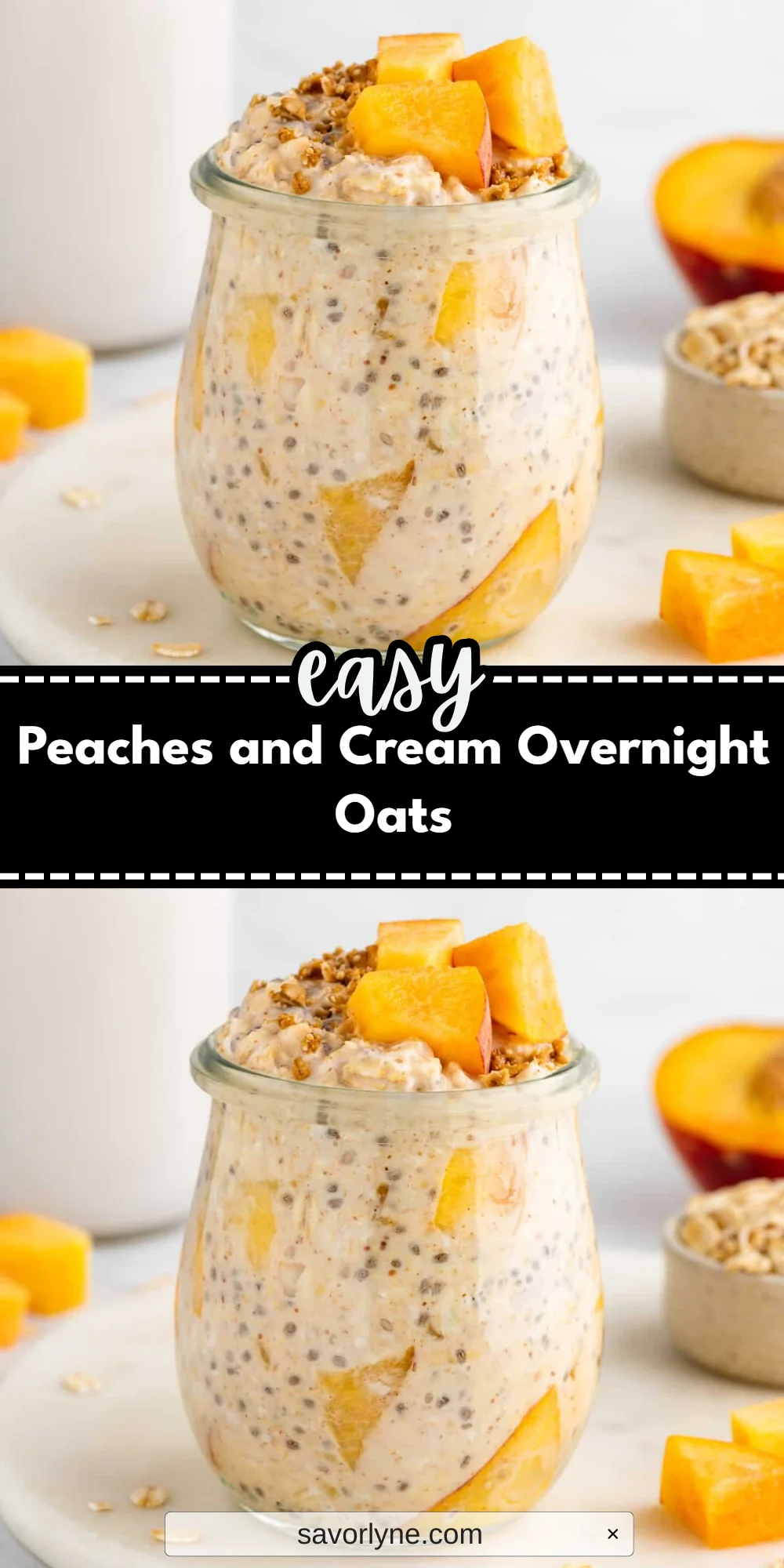 Peaches and Cream Overnight Oats
