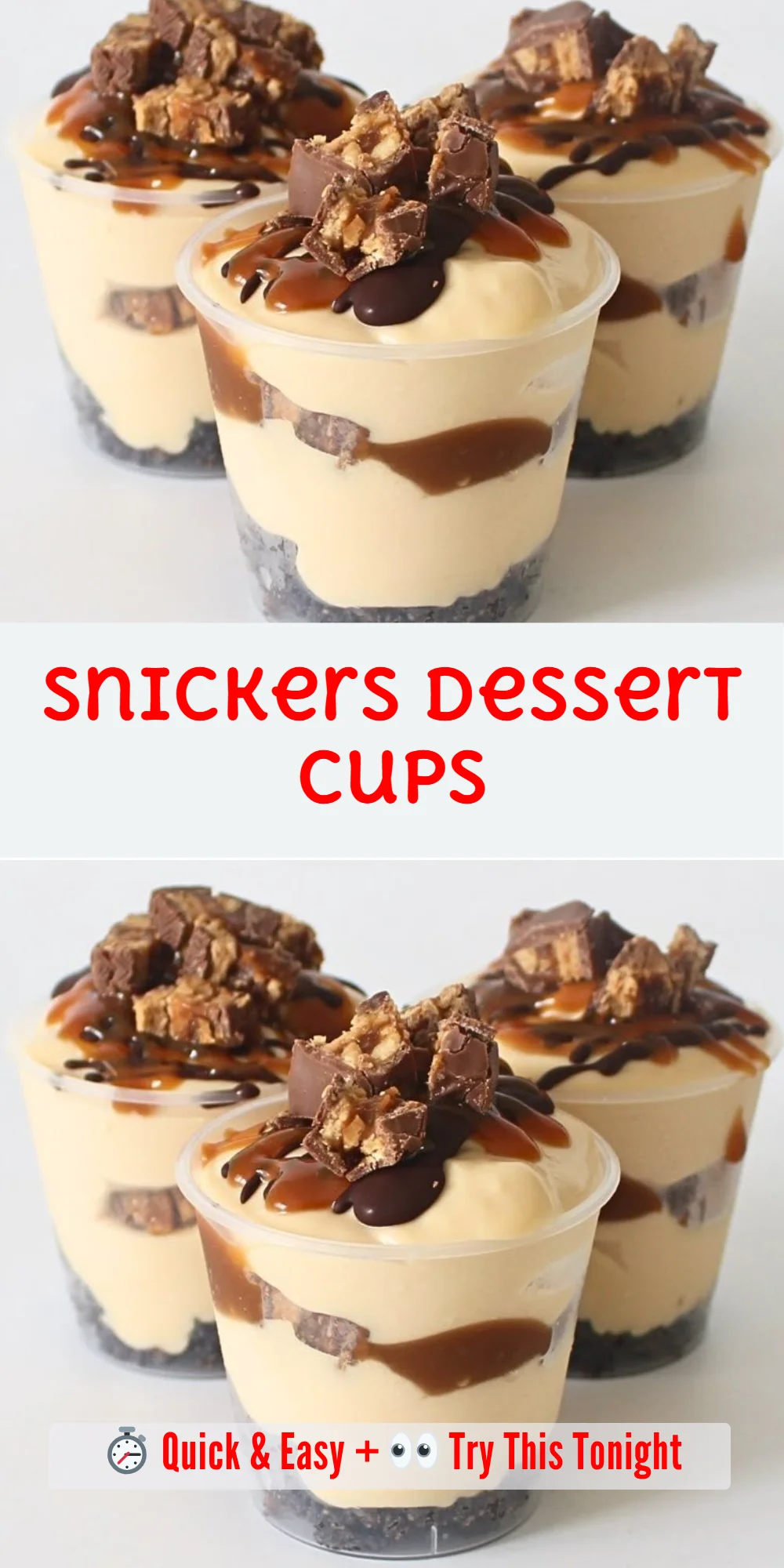 Snickers Dessert Cups