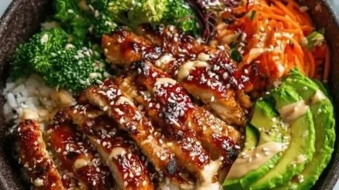 Sticky Chicken Bowls