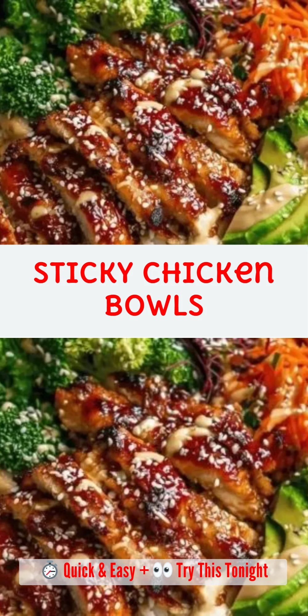 Sticky Chicken Bowls