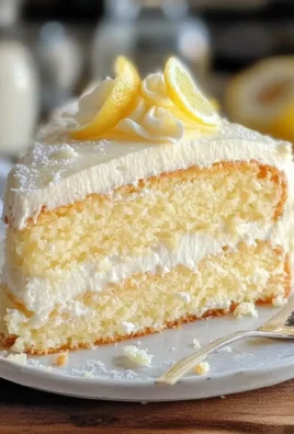 Delicious Italian Lemon Cream Cake with a fluffy lemon frosting