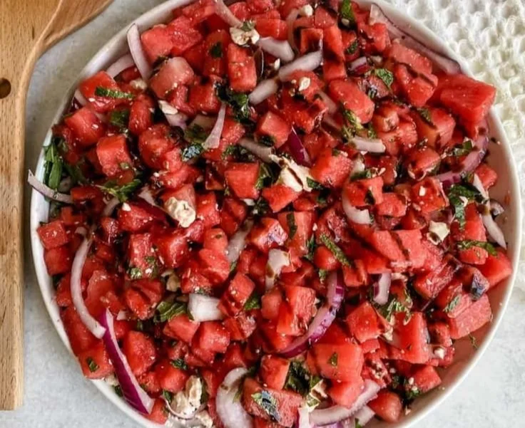 Watermelon Mint Feta Salad