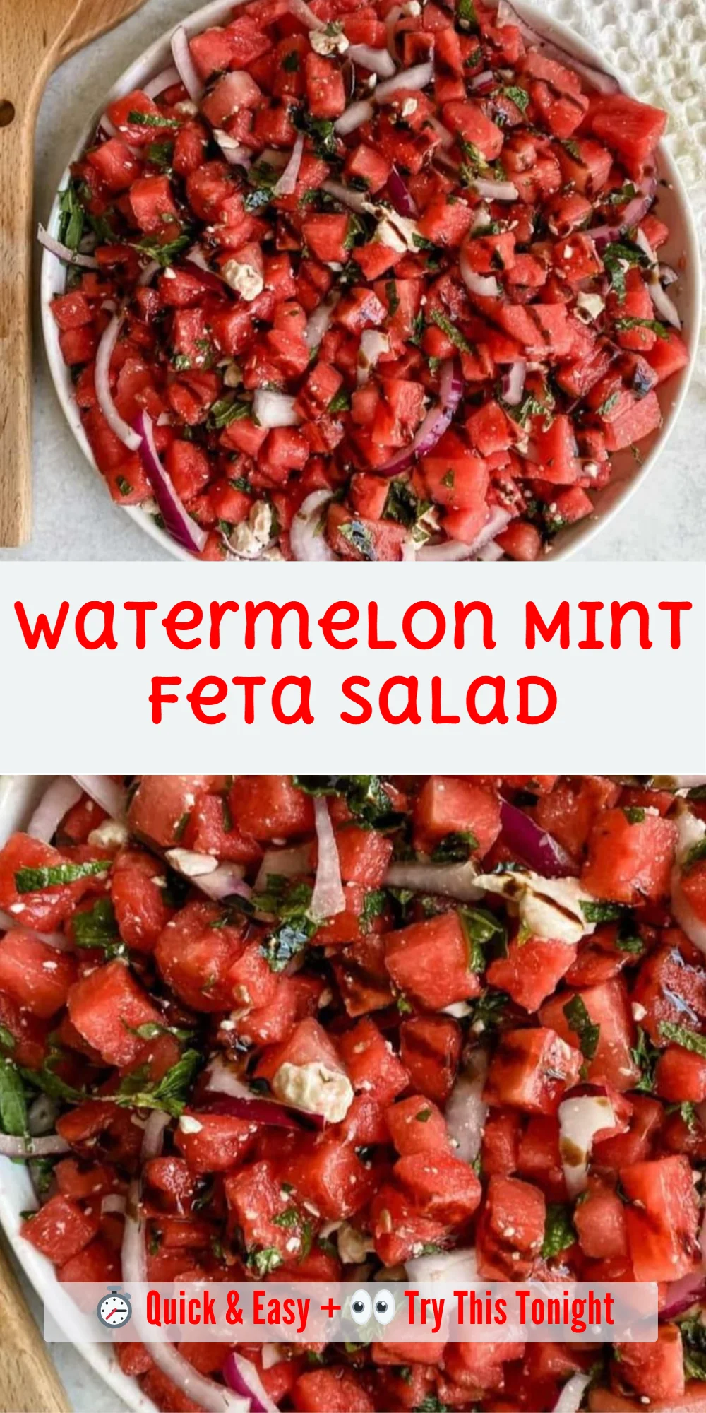 Watermelon Mint Feta Salad