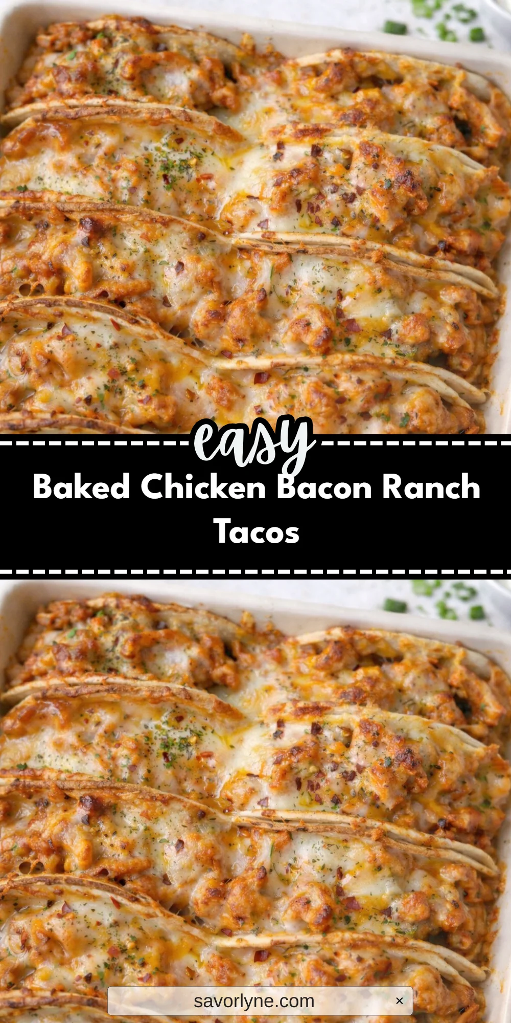 Baked Chicken Bacon Ranch Tacos