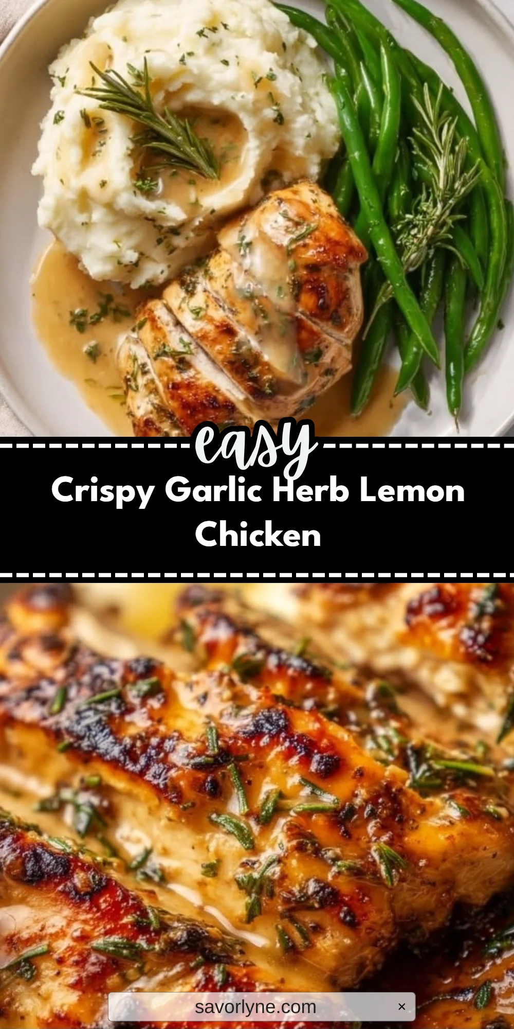 Crispy Garlic Herb Lemon Chicken