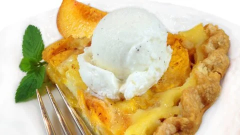 Fresh Peach Custard Pie