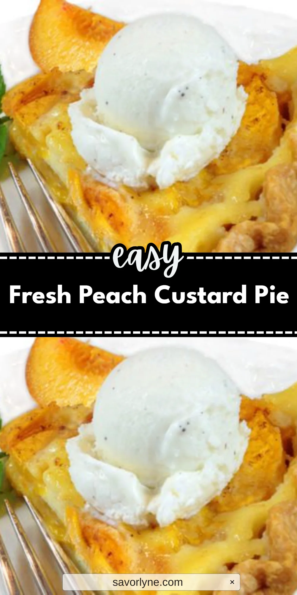 Fresh Peach Custard Pie
