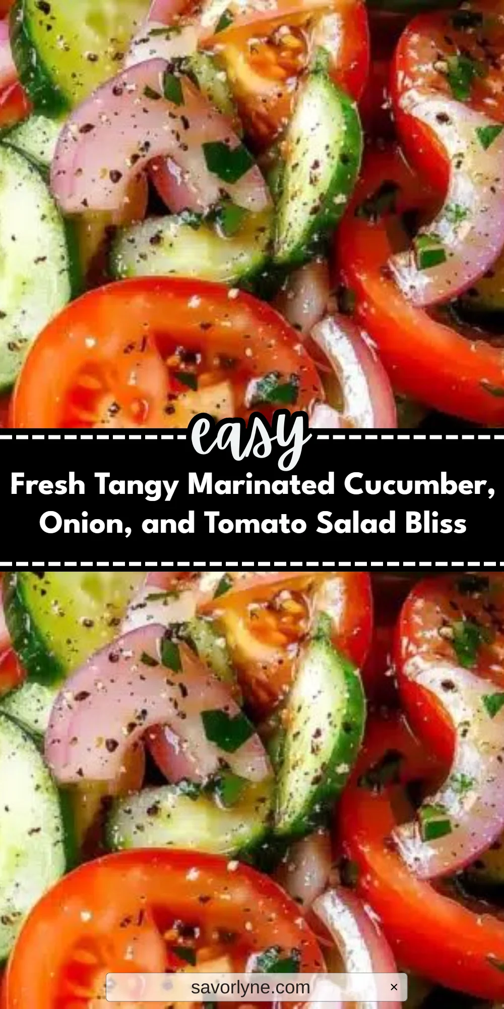 Fresh Tangy Marinated Cucumber, Onion, and Tomato Salad Bliss