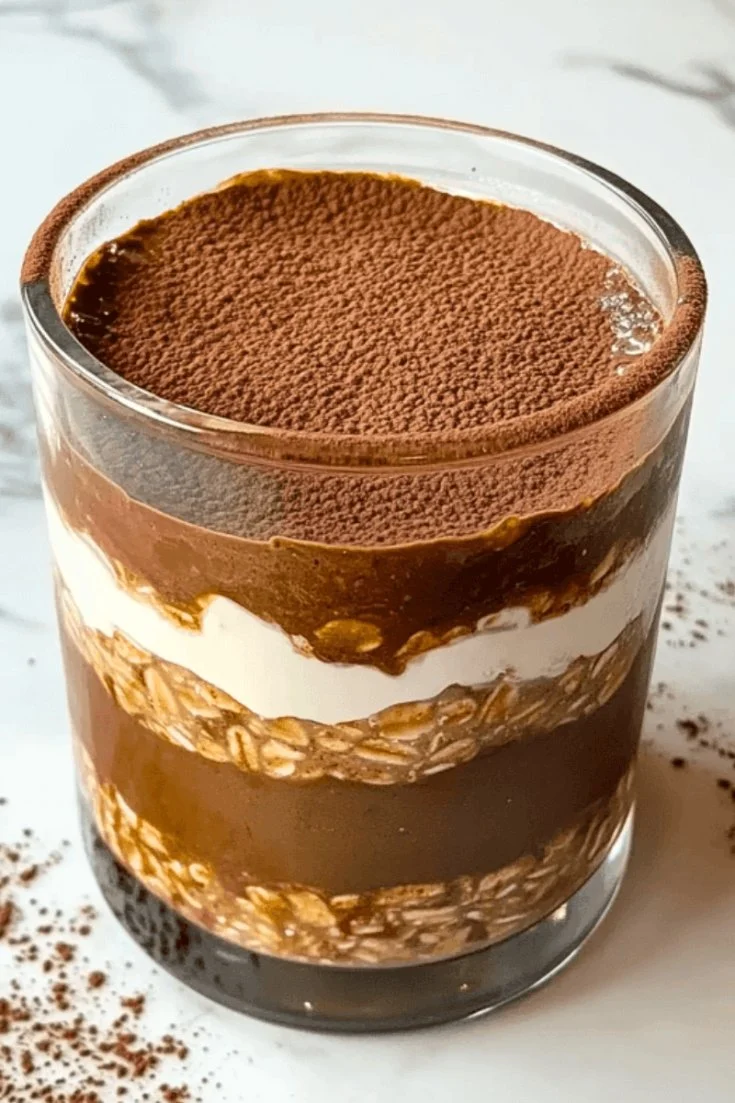 High Protein Tiramisu Overnight Oats