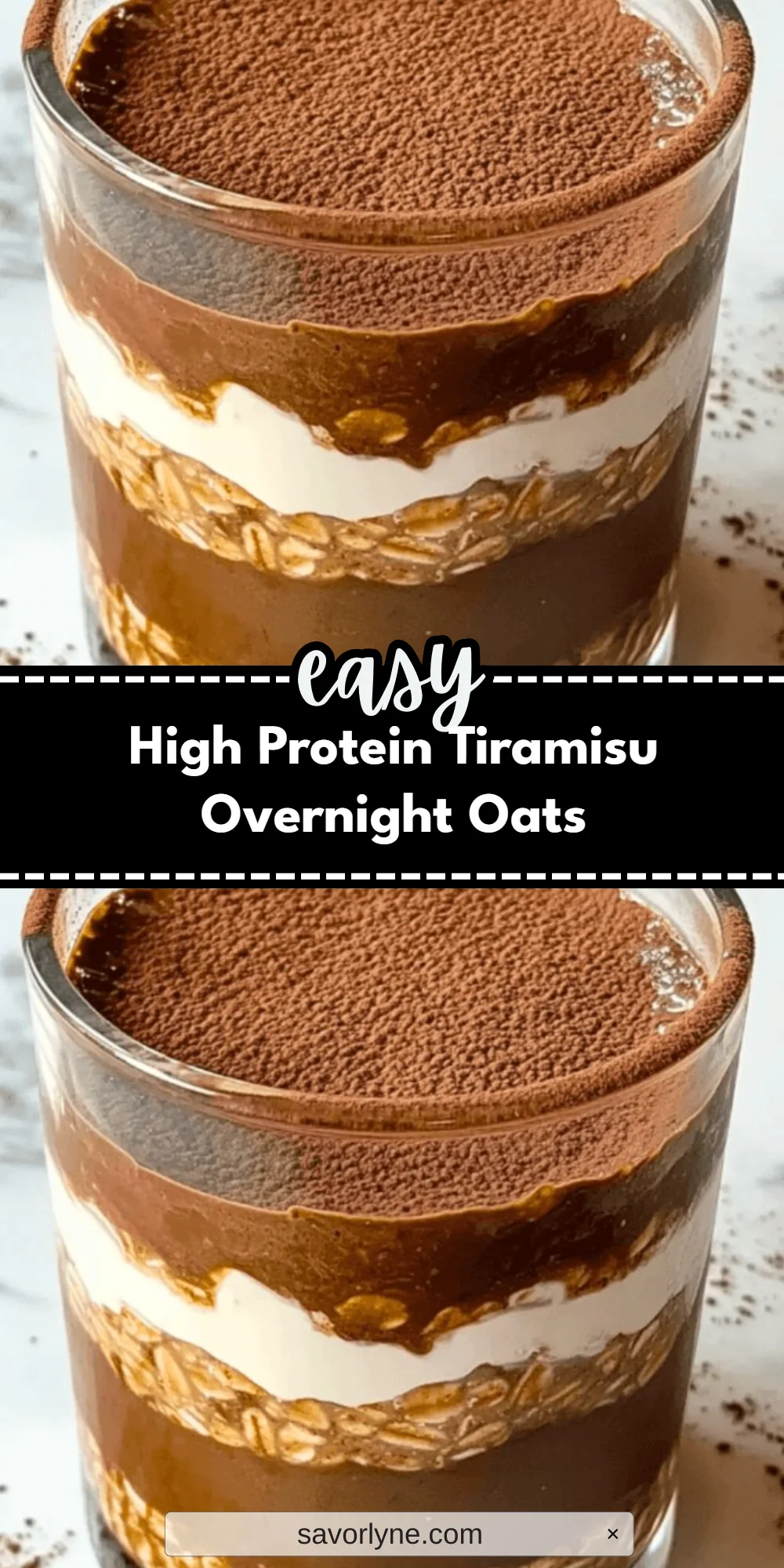 High Protein Tiramisu Overnight Oats