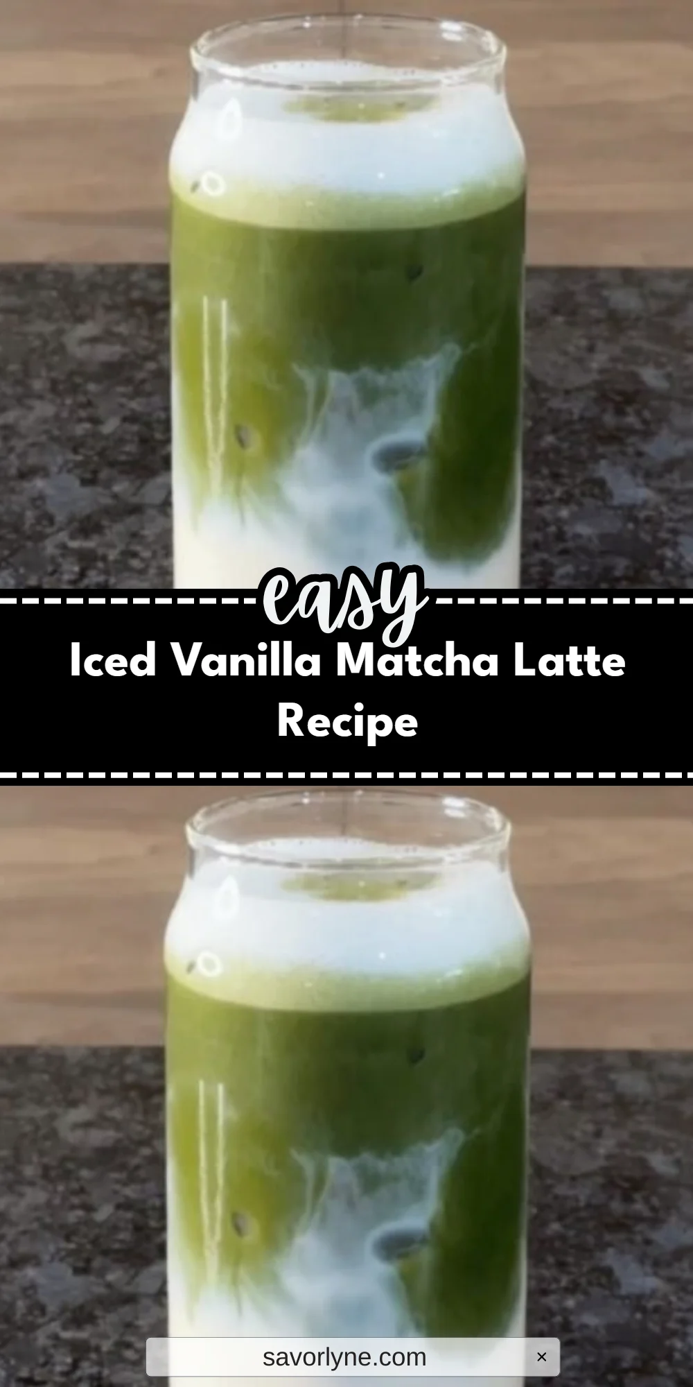Iced Vanilla Matcha Latte Recipe