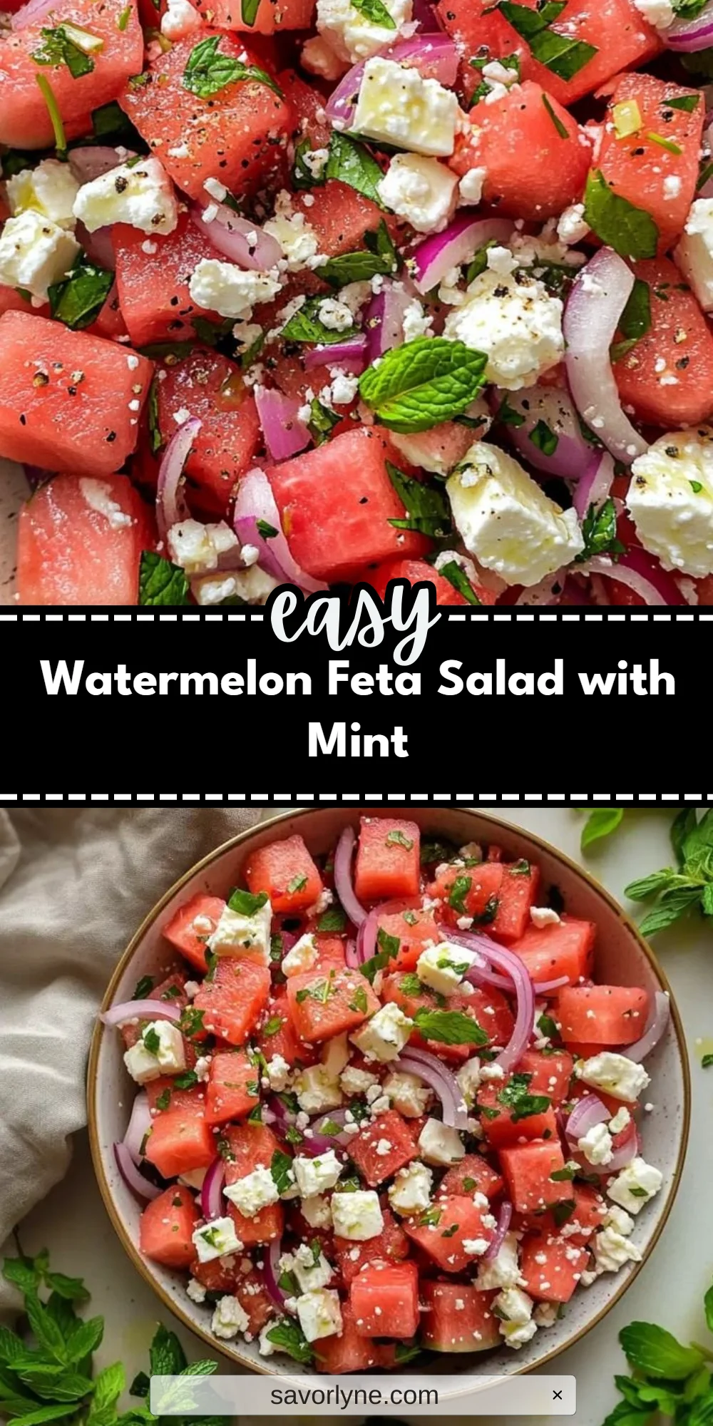 Watermelon Feta Salad with Mint